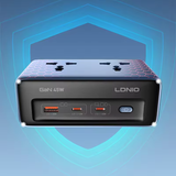  Trạm Sạc Đa Năng Để Bàn 5-In-1 LDNIO SC1 45W (2*AC Outlet + 2*Type-C + 1*USB-A port) 