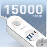  Ổ Cắm Điện Đa Năng 8-in-1 LDNIO SE1 2500W (4*EU Outlet, 2*Type-C + 2*USB-A port) 