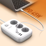  Ổ Cắm Điện Đa Năng 7-in-1 LDNIO SE2 3250W (3*EU Outlet, 2*Type-C + 2*USB-A port) 