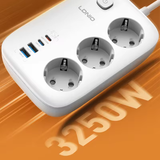  Ổ Cắm Điện Đa Năng 7-in-1 LDNIO SE2 3250W (3*EU Outlet, 2*Type-C + 2*USB-A port) 