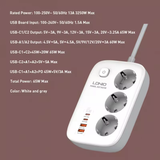  Ổ Cắm Điện Đa Năng 7-in-1 LDNIO SE3436 3250W (3*EU Outlet, 2*Type-C + 2*USB-A port) 