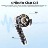  Tai Nghe Không Dây TWS QCY AilyBuds E10 (Bluetooth v5.4, 4.5H, LDAC Codec with Hires Audio, 4 Mics ENC for Clear Call, Personalized EQ, 13mm Dynamic Driver, 360° Spatial Sound, IPX4) 