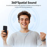  Tai Nghe Không Dây TWS QCY AilyBuds E10 (Bluetooth v5.4, 4.5H, LDAC Codec with Hires Audio, 4 Mics ENC for Clear Call, Personalized EQ, 13mm Dynamic Driver, 360° Spatial Sound, IPX4) 