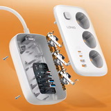  Ổ Cắm Điện Đa Năng 7-in-1 LDNIO SE2 3250W (3*EU Outlet, 2*Type-C + 2*USB-A port) 