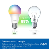  Bóng Đèn Thông Minh Wi-Fi Nhiều Màu Sắc TAPO L535E 8.6W (1055lm, Schedule & Timer, Voice Control, Energy Monitoring, 2500-6500K, Works with Alexa/Google Home/Apple Home) 