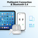  Tai Nghe Không Dây TWS QCY AilyBuds E10 (Bluetooth v5.4, 4.5H, LDAC Codec with Hires Audio, 4 Mics ENC for Clear Call, Personalized EQ, 13mm Dynamic Driver, 360° Spatial Sound, IPX4) 
