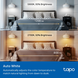  Bóng Đèn Thông Minh Wi-Fi Nhiều Màu Sắc TAPO L535E 8.6W (1055lm, Schedule & Timer, Voice Control, Energy Monitoring, 2500-6500K, Works with Alexa/Google Home/Apple Home) 