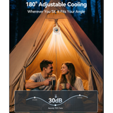  Quạt Để Bàn AECOOLY Chic 02 (2000mAh, 11H, 4-Adjustable Speed, LED Digital Display, 180° Adjustable Cooling) 