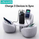  Pin Dự Phòng USAMS CD249 10000mAh/20000mAh 20W (Digital LED Display, USB + 2*Type-C Port) 