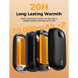  Máy Sưởi Cầm Tay Từ Tính Mini AECOOLY Glow 01 (15W Max Heating Power, 140°F, Digital Display, Digital Display, ±0.5°C Adjustment, Flashlight, 20000mAh, Heating Area 13.5in², IP65) 