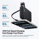 Pin Dự Phòng Kiêm Củ Sạc Baseus EnerFill FT21 10000mAh 45W (1*Type-C + 1*USB-A port, with Foldable AC Plug, with USB-C Cable, Digital Display) 