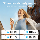  Quạt Để Bàn AECOOLY Chic 02 (2000mAh, 11H, 4-Adjustable Speed, LED Digital Display, 180° Adjustable Cooling) 