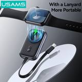  Đế Sạc Không Dây Dự Phòng Cho Watch USAMS CD245 1200mAh 2.5W (with Built-in Type-C cable) 