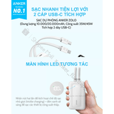  Pin Dự Phòng ANKER Zolo A1681C 20000mAh 45W (1*Type-C + 1*USB-A Port, With Dual Built-in Type-C Cable) 