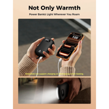  Máy Sưởi Cầm Tay Từ Tính Mini AECOOLY Glow 01 (15W Max Heating Power, 140°F, Digital Display, Digital Display, ±0.5°C Adjustment, Flashlight, 20000mAh, Heating Area 13.5in², IP65) 
