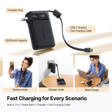  Pin Dự Phòng Kiêm Củ Sạc Baseus EnerFill FT21 10000mAh 45W (1*Type-C + 1*USB-A port, with Foldable AC Plug, with USB-C Cable, Digital Display) 