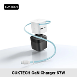  Củ Sạc Nhanh CUKTECH CP6 67W (With 0.7m Type-C Retractable Built-in Cable, 1*Type-C + 1*USB-A port, Support Xiaomi 67W MAX charging) 