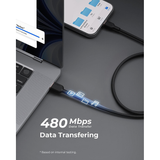  Cáp Sạc Nhanh USB to Type-C AUKEY CB-DAC03/CB-DAC04 15W (1m/1.8m, 480Mbps) 