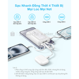  Pin Dự Phòng ANKER Zolo A1681C 20000mAh 45W (1*Type-C + 1*USB-A Port, With Dual Built-in Type-C Cable) 