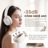  Tai Nghe Chụp Tai Không Dây HAVIT Space NC01H H635BT (Bluetooth v6.0, 132H, -35dB HYBRID ANC, 40mm Driver) 