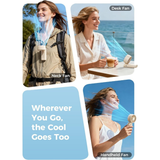  Quạt Cầm Tay AECOOLY Halo 04 (6000RPM, 5 Speed Settings, 20H, 3600mAh, 6m/s, Digital Display) 