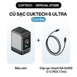  Củ Sạc Nhanh CUKTECH 6 Ultra 100W (2*Type-C + 1*USB-A ports, ADC2.0, OPC2.0, Smart Display) 