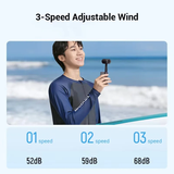  Quạt Cầm Tay Mini USB CUKTECH BF01 (3-Speed Adjustable Wind, 10.5m/s, 38000 rpm, Flow Safety Smart Chip) 