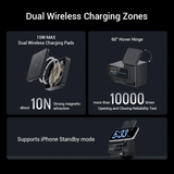  Trạm Sạc Để Bàn CUKTECH 15 140W (with USB-C Retractable Built-in Cable, 2*Type-C + 1*USB-A port, 15W Wireless Charging, 1.83″ TFT Display, Support Mi Turbo 120W) 