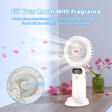  Quạt Cầm Tay Mini GOOJODOQ 1200mAh (6 cấp độ gió, Gập 90 độ, Màn hình LED hiển thị, Kèm đế giữ điện thoại) 