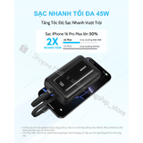  Pin Dự Phòng ANKER Zolo A1681C 20000mAh 45W (1*Type-C + 1*USB-A Port, With Dual Built-in Type-C Cable) 