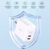  Củ Sạc Nhanh AUKEY PA-B4T 45W (2*Type-C port, GaN Technology) 