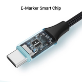  Cáp Sạc Nhanh Từ Tính Thu Gọn C to C CUKTECH CMC615C 240W (6A, 480Mbps, Supports Carlife/CarPlay/HiCar) 