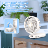  Quạt Cầm Tay Mini GOOJODOQ 1200mAh (6 cấp độ gió, Gập 90 độ, Màn hình LED hiển thị, Kèm đế giữ điện thoại) 