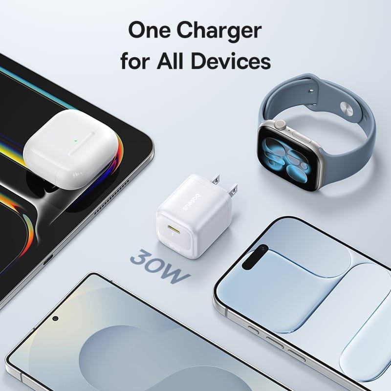  Củ Sạc Nhanh Baseus EnerFill FN22 30W (1*Type-C port, iPhone / iPad / Samsung) 