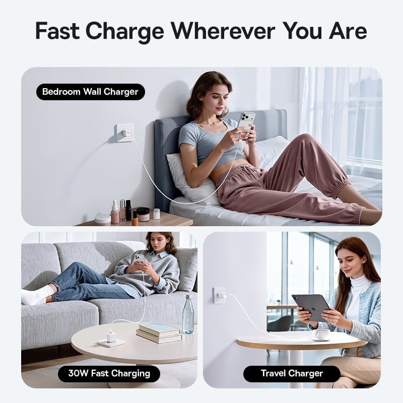  Củ Sạc Nhanh Baseus EnerFill FN22 30W (1*Type-C port, iPhone / iPad / Samsung) 