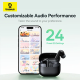  Tai Nghe Không Dây TWS Baseus Bass BP1 NC (Bluetooth v6.0, 7H, IP55, -43dB ANC, 4-Mic AI ENC, SuperBass) 