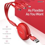  Cáp sạc dây rút 3 đầu Baseus Golden Loop 3 in 1 Elastic (3.5A, Type C/ Lightning/ Micro USB, Adjustable, Fast Charge Cable) 
