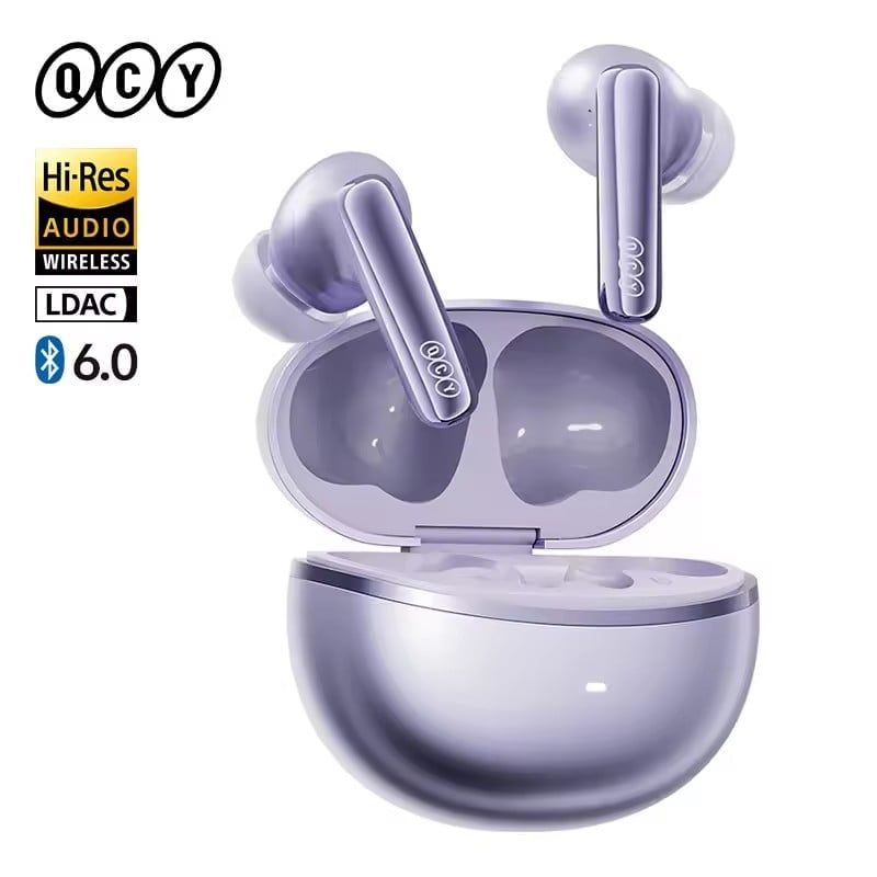 Tai Nghe Không Dây TWS QCY MeloBuds N70 HT18 - Tím (Bluetooth v6.0, 10H, IPX5, ANC, LDAC & Hi-Res Wireless Certified, Personalized Sound, Dual Driver Units) - VIOLET Tai Nghe Không Dây TWS QCY MeloBuds N70 HT18 - Tím (Bluetooth v6.0, 10H, IPX5, ANC, LDAC & Hi-Res Wireless Certified, Personalized Sound, Dual Driver Units) - VIOLET