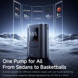  Máy Bơm Lốp Ô Tô Baseus GoTrip VA1 (19-Cylinder, Không Dây, 5000mAh, 5 Inflation Modes, ±0.05 BAR Pressure Accuracy, LED Tire Pressure Display, Auto Stop) 