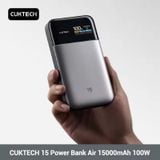  Pin Dự Phòng CUKTECH 15 Air 15000mAh 100W (2*Type-C + 1*USB-A, Smart TFT Display, Flight-approved) 