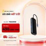  Hub Mở Rộng Kết Nối Đa Năng Baseus AcmeJoy HUB Docking Station Cho Macbook Laptop iPad Điện Thoại (HDMI 4K RJ45 USB3.0 SD/TF PD/Data Jack 3.5) 