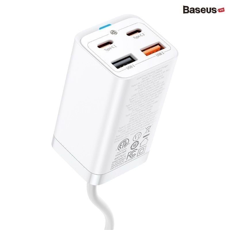  Bộ Sạc Nhanh PowerStrip Baseus GaN3 Pro Desktop Fast Charger 4 in 1 65W/100W (PD/Quick Charge 4.0/QC3.0/AFC/PPS) 