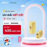  Củ Sạc Nhanh 2C+1A ROCK Crayon Shinchan Ice²Cube 65W (9-Layer Safety Protection) 