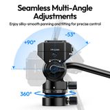  Ulanzi U190 II Uka Fluid Tripod Head Max Load 4KG Quick-Release for Photography Camera Movements Panoramic Shots with Bowl Base 