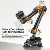  Ulanzi HD02 10-inch Magic Arm Kit for Outdoor Camera Photography Livestreaming Vlog with All-Direction Ball Head Adaptable Clamp 