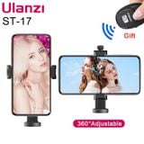  Ulanzi ST-17 Phone Holder Vertical Horizontal 360° Adjustable Phone Mount Clamp with Cold Shoe 1/4'' Tripod Adapter for Phone 