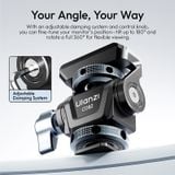  Ulanzi CO82 Adjustable Damping Ball Head Flat-Head Knob for Tripod Camera Photography 3KG Load 360° Rotation with 1/4" Mount 