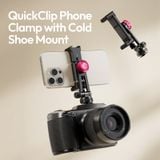  Ulanzi MA51 QuickClip Phone Clamp / MA61 QuickClip Phone Clamp with Cold Shoe Mount for Camera Photography Phone Light Vlog Shot 