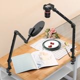  Ulanzi VIJIM LS25 C-clamp Flexible Desktop Light Stand Microphone Holder Live Boom Arm With Ball Head for DSLR Smartphone 