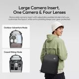  Ulanzi TP01 Travel Photography Backpack 25L Built for Outdoor Creators Adventure Casual Hiking for Action Camera Livestreaming 
